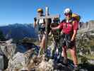 Haidachstellwand-Klettersteig: Ich, Christoph und Gudrun auf der Clesida, 2.080 m (21. Okt.)