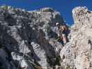 Seekarlspitze-Klettersteig: Christoph im Einstieg (21. Okt.)