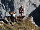 Seekarlspitze-Klettersteig: Christoph und Gudrun im Ausstieg (21. Okt.)