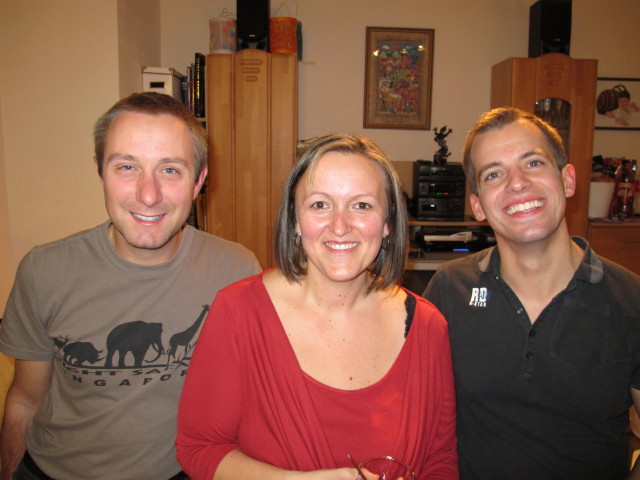 Ich, Daniela und Armin in Danielas Haus