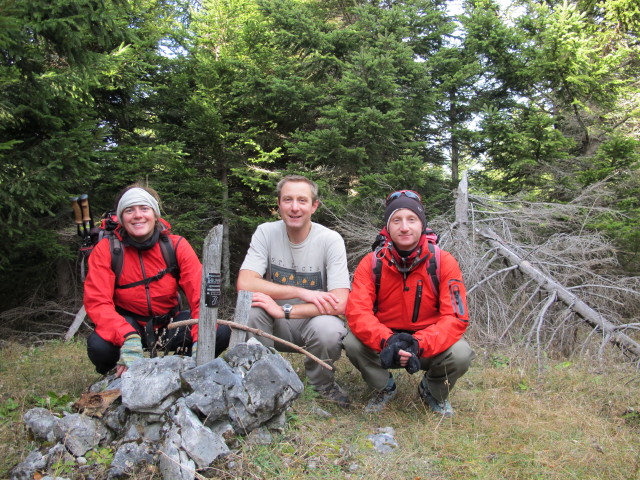 Gudrun, ich und Christoph am Feichtaberg, 1.381 m