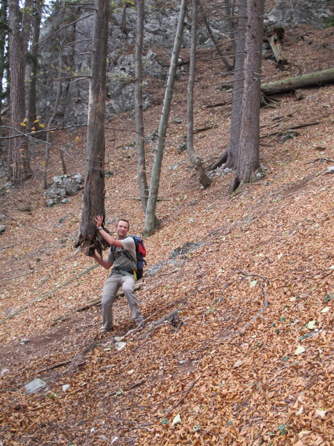 Ich zwischen Mittagstein und Bahnhof Hirschwang