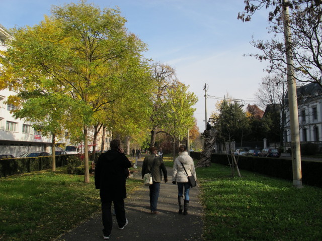 Markus, Alexander und Romy in der St. Alban-Anlage