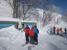 Ich, Alice und Christoph bei der Bergstation der Salamander-Sesselbahn, 1.210 m