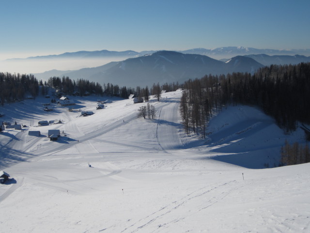 vom 3er-Sessellift Bürgeralm Richtung Südwesten
