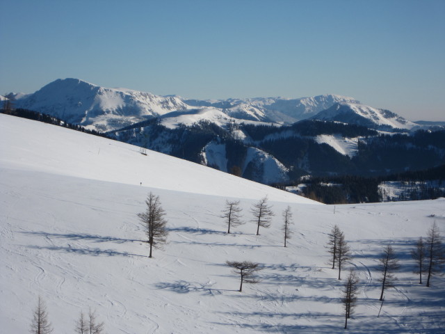 vom 3er-Sessellift Bürgeralm Richtung Osten