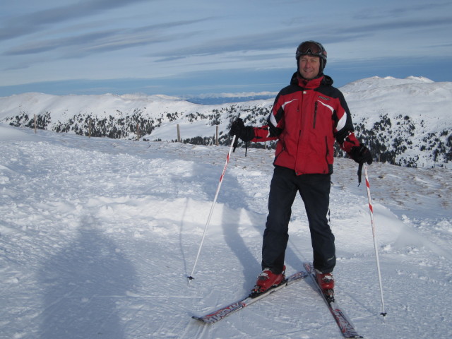 Ich bei der Bergstation des Schlepplifts Zechnerhöhe