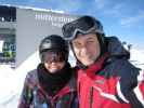 Daniela und ich bei der Bergstation der Mittersteinbahn, 1.914 m (14. Feb.)