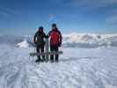 Daniela und ich am Lawinenstein, 1.965 m (14. Feb.)