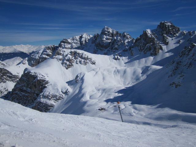 Kalkkögel von der Bergstation der Olympiabahn aus