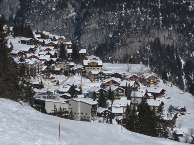 Mürren von der Wintertalpiste aus (3. März)