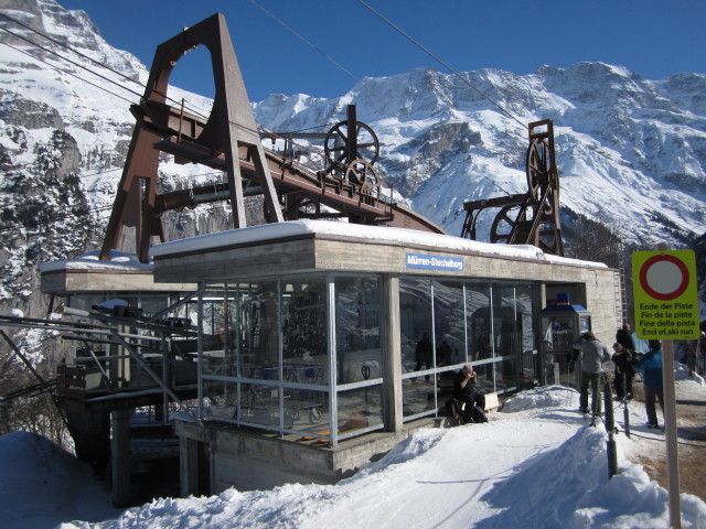 Mittelstation der Pendelbahn Stechelberg - Mürren, 1.363 m (3. März)