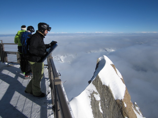 Markus auf der Aiguille du Midi, 3.842 m