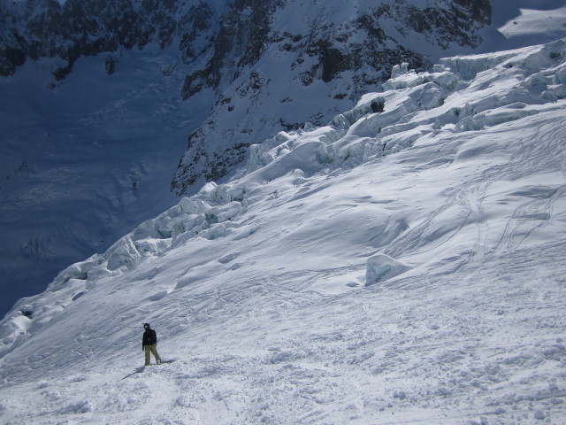 Markus in den Séracs du Géant