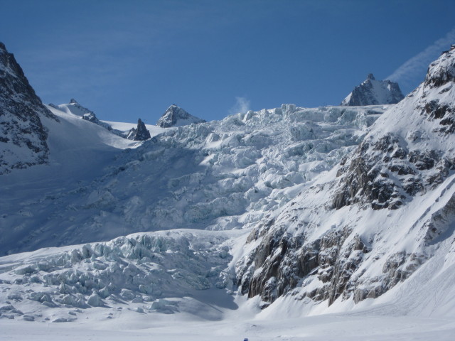 Séracs du Géant vom Glacier du Tacul aus