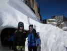 Markus und ich auf der l'Arête de l'Aiguille du Midi