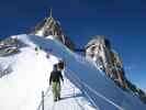 Markus auf der l'Arête de l'Aiguille du Midi