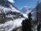 Mer de Glace vom Train à crémaillère du Montenvers aus