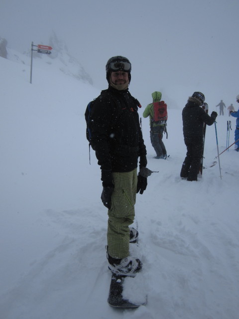 Markus bei der Bergstation der Télécabine Bochard, 2.767 m