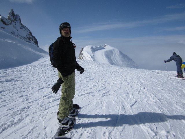 Markus bei der Bergstation der Télécabine Bochard, 2.767 m