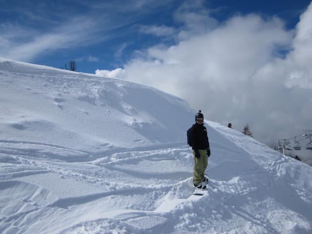 Markus neben der Piste 'Arolles'