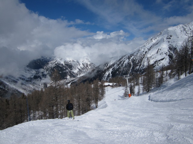 Markus auf der Piste 'Coqs'