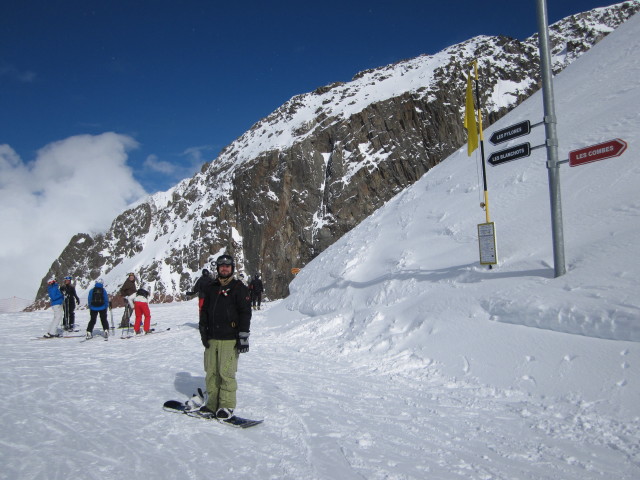 Markus bei der Bergstation des Télésiège débrayable Herse, 2.581 m