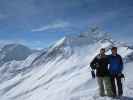 Markus und ich bei der Bergstation der Funivia Arp, 2.763 m