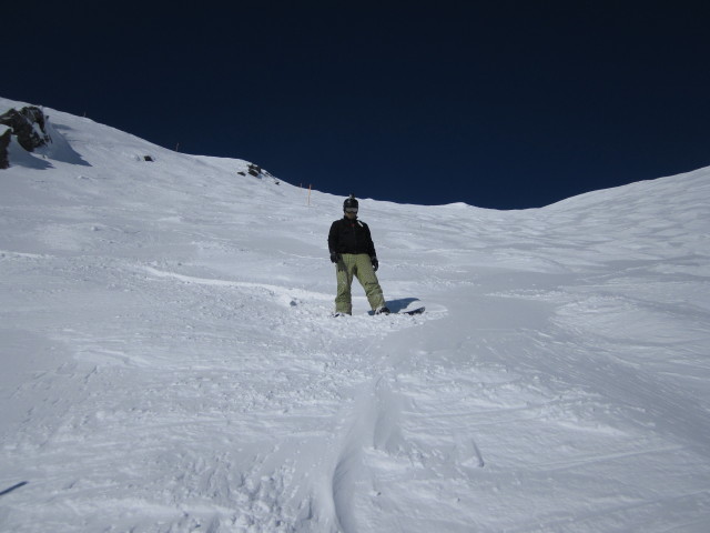 Markus auf der Abfahrtsroute 'Itinéraires Mont-Gelé' (15. März)