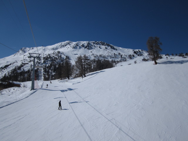 Piste 'Ethérolla' vom Télésiège débrayable Ethérolla aus (15. März)