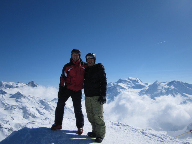 Ich und Markus am Mont Fort, 3.329 m (15. März)