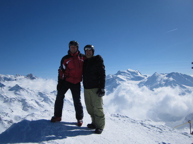 Ich und Markus am Mont Fort, 3.329 m (15. März)