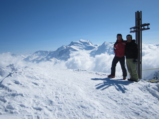 Ich und Markus am Mont Fort, 3.329 m (15. März)