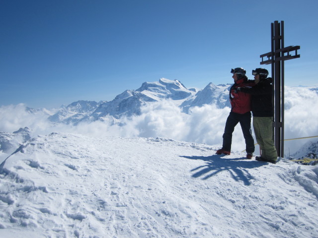 Ich und Markus am Mont Fort, 3.329 m (15. März)