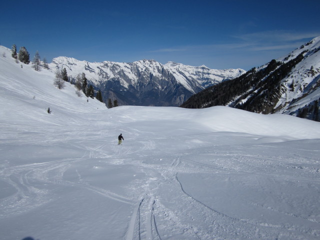 Markus auf der Abfahrtsroute 'Vallon d'Arbi' (16. März)