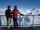 Markus und ich bei der Bergstation der Téléphérique Mont-Fort, 3.307 m (15. März)