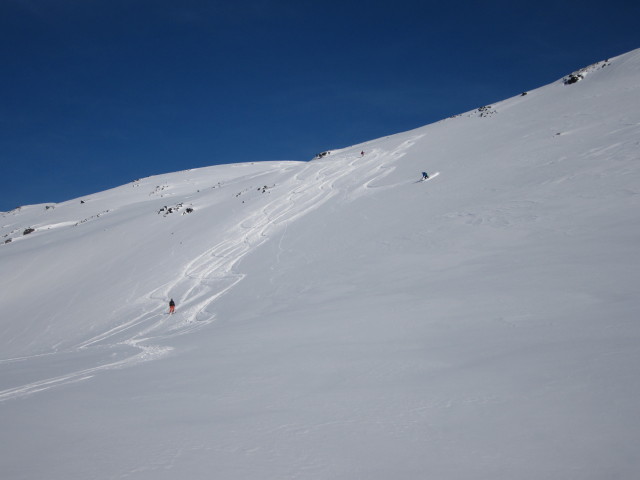 Claudia, Erhard und Martin zwischen Skávlevárri und Olderdalen