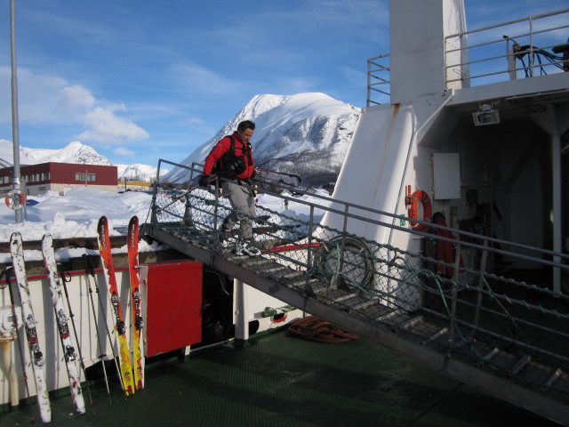 Erhard auf der 'Polargirl'
