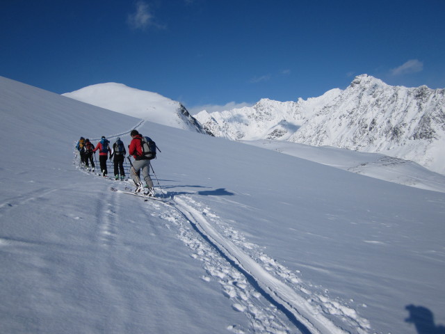 ?, Axel, Martin, Martina und Erhard zwischen Skihytta und Gjerdelva