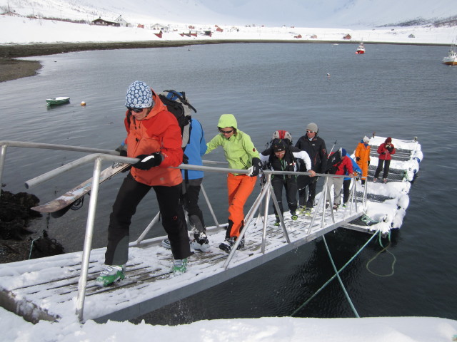 Martina, Claudia, Axel, Thomas, Erhard, Martin, Ulrich und ? in Akkarvik
