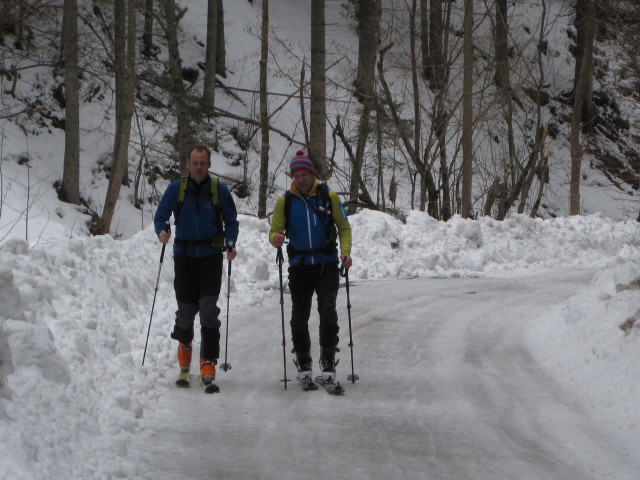 David und Andreas im Kaltenbachgraben