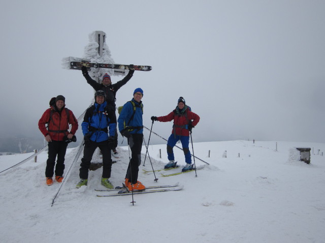 Othmar, ich, Andreas, David und Claudia am Stuhleck, 1.782 m