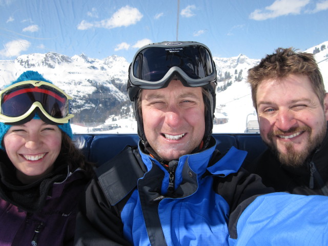 Kathrin, ich und Markus in der Höllkarbahn (13. Apr.)