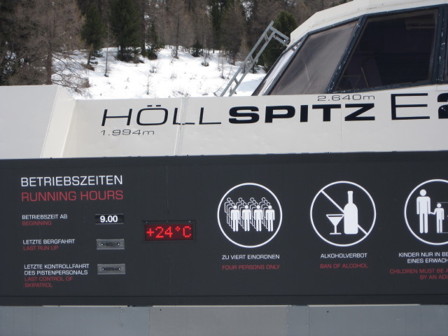 Talstation der H&ouml;llspitzbahn, 1.994 m (16. Apr.)