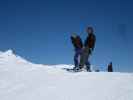 Kathrin und Markus bei der Bergstation der Visnitzbahn, 2.638 m (13. Apr.)