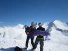 Kathrin, ich und Markus am Inneren Viderjoch, 2.704 m (13. Apr.)