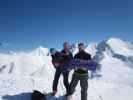 Kathrin, ich und Markus am Inneren Viderjoch, 2.704 m (13. Apr.)