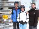 Ich, Mama und Markus bei der Bergstation des Greitspitzlifts, 2.870 m (19. Apr.)