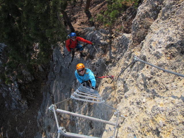 Christian und Sabrina auf der Leiter