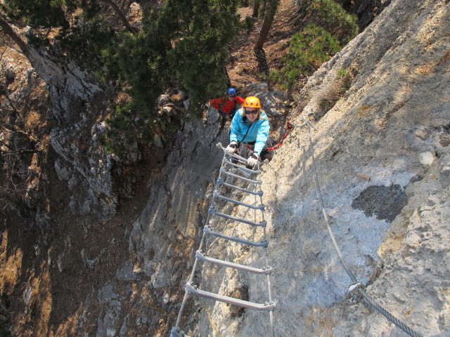 Christian und Sabrina auf der Leiter